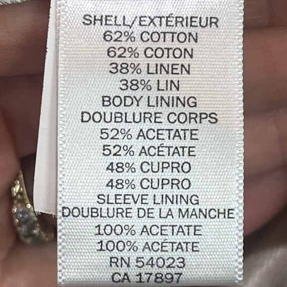 Banana Republic Men's Tailored Fit Linen Blazer Clay Sz 42L Career Professional - Picture 5 of 16